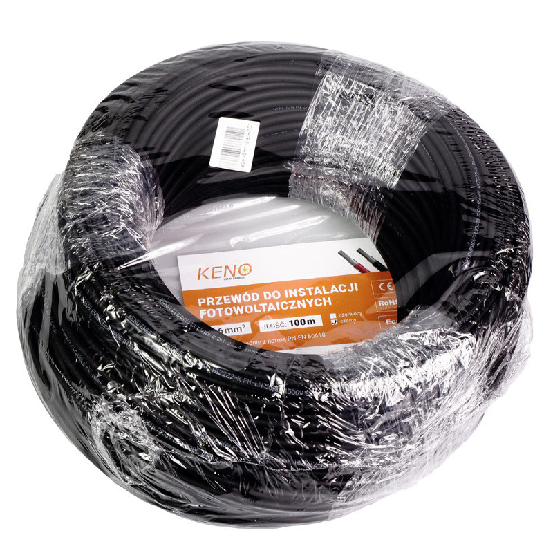 Przewod KENO 6mm czarny 100m