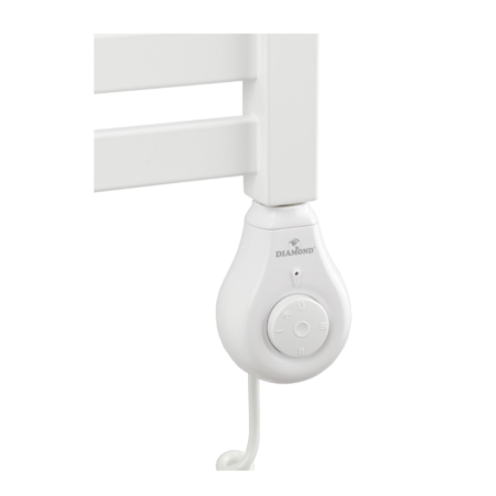 Elektroniczna grzałka do grzejników łazienkowych z termostatem, DROP biała 900 W