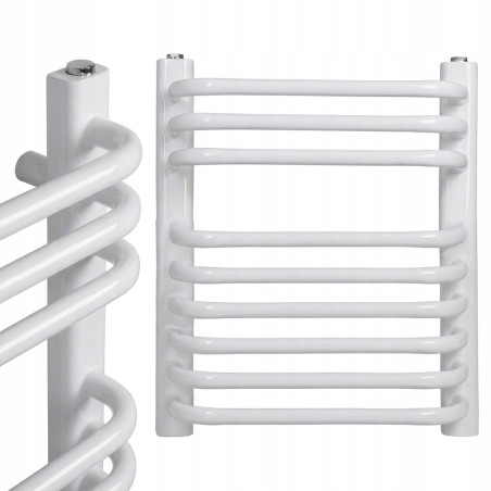 Grzejnik łazienkowy GR1, wymiary 550x480, 9-żeberek, MOC-192W. TYP.G-10/50