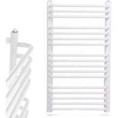 Grzejnik łazienkowy GR1, wymiary 550x940, 17-żeberek, MOC-462W. TYP.G-17/50