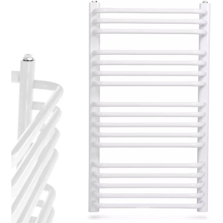 Grzejnik łazienkowy GR1, wymiary 550x940, 17-żeberek, MOC-462W. TYP.G-17/50