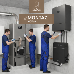 Montaż  kotła (pieca) na pelet wraz z osprzętem