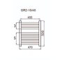 Grzejnik łazienkowy GR2, wymiary 470x480, 8-żeberek, MOC-211W. TYP.GŁP-10/40