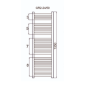 Grzejnik łazienkowy GR2, wymiary 570x1350, 23-żeberka, MOC-662W. TYP.GŁP-24/50