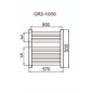 Grzejnik łazienkowy GR2, wymiary 570x500, 8-żeberek, MOC-292W. TYP.GŁP-10/50 KOLOR ANTRACYT