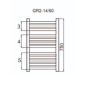 Grzejnik łazienkowy GR2, wymiary 570x750, 12-żeberek, MOC-398W. TYP.GŁP-14/50 KOLOR ANTRACYT Grzejnik łazienkowy GR2, wymiary 570x750, 12-żeberek, MOC-398W. TYP.GŁP-14/50 KOLOR ANTRACYT