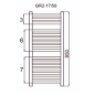 Grzejnik łazienkowy GR2, wymiary 570x950,16-żeberek, MOC-477W. TYP.GŁP-17/50 Grzejnik łazienkowy GR2, wymiary 570x950,16-żeberek, MOC-477W. TYP.GŁP-17/50