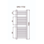 Grzejnik łazienkowy GR3, wymiary 400x1000, 17-żeberek, MOC-350W Grzejnik łazienkowy GR3, wymiary 400x1000, 17-żeberek, MOC-350W