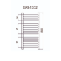 Grzejnik łazienkowy GR3, wymiary 400x800, 13-żeberek, MOC-282W Grzejnik łazienkowy GR3, wymiary 400x800, 13-żeberek, MOC-282W