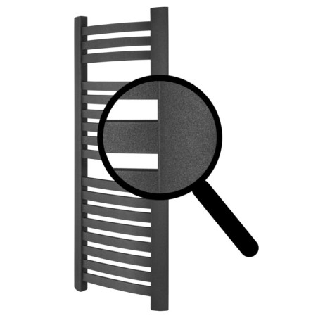 Grzejnik łazienkowy GR3, wymiary 470x550, 9-żeberek, MOC-228W KOLOR CZARNY