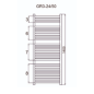 Grzejnik łazienkowy GR3, wymiary 570x1400, 24-żeberka, MOC-674W Grzejnik łazienkowy GR3, wymiary 570x1400, 24-żeberka, MOC-674W