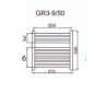 Grzejnik łazienkowy GR3, wymiary 570x550, 9-żeberek, MOC-272W KOLOR CZARNY Grzejnik łazienkowy GR3, wymiary 570x550, 9-żeberek, MOC-272W KOLOR CZARNY
